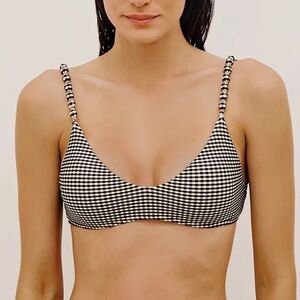 GINGHAM BEADS LULI BIKINI TOP IN LUPITA VIX